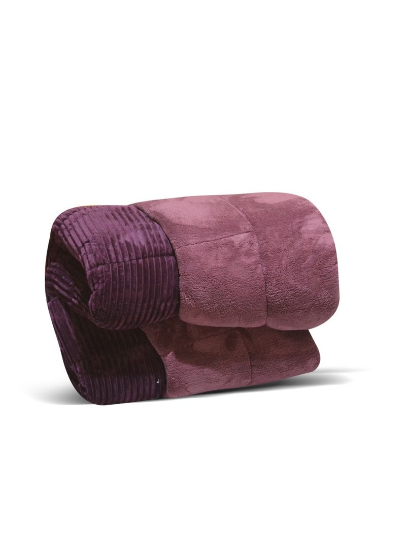 فاميلي بيد لحاف فرو مقلم 3 قطع مقاس 220×240 سم موديل 2403 من فاميلي بد - Image 5